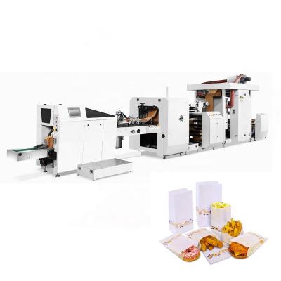 China food & Beverage Factory Super Speed ​​V Bottom Paper Bag Making Machine With Printing Machine for sale