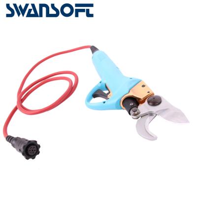 China Swansoft 3.0CM Electric Bypass Pruner 36V li-ion battery electric garden pruning shear for vineyards and orchards for sale