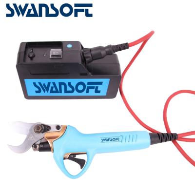 China Swansoft 800g 30mm Electric Bypass Pruner Fruit Orchard Pruning Shear 36V 4AH for sale