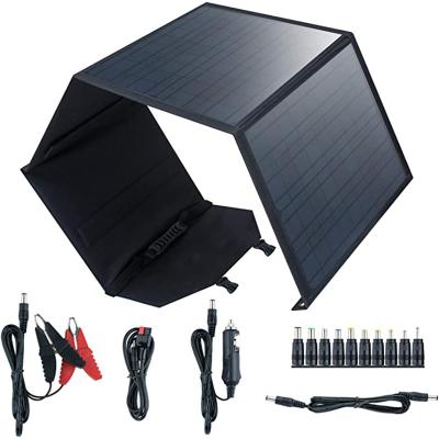 China Outdoor Sports 80W Folding Portable Solar Panel Cell Phone Charger Laptop Charger Max Waterproof USB Solar Head Power 4 Times for sale