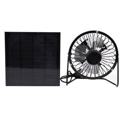 China Fengshou Outdoor Lightweight Waterproof Climbing Portable Solar Fan With Mini Solar Panel 5w 6v 145*145*3mm for sale