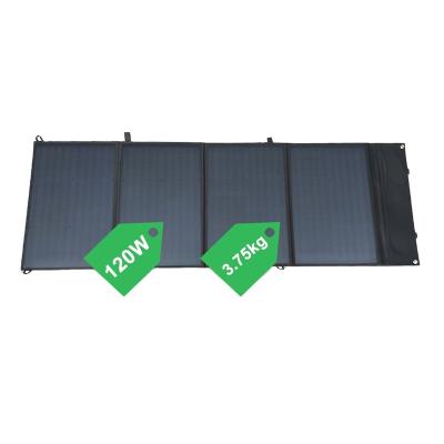 China Outdoor Foldable Solar Panel 120W 150W 200W Monocrystalline Silicon Camping Solar Panel For Travel With USB DC Port for sale