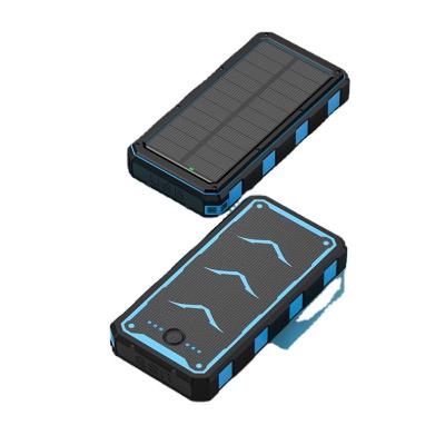 China Safety Solar Power Bank 20000mah Usb Solar Panel Power Bank Charger With Solar Panels And Light For Mobile Phone for sale