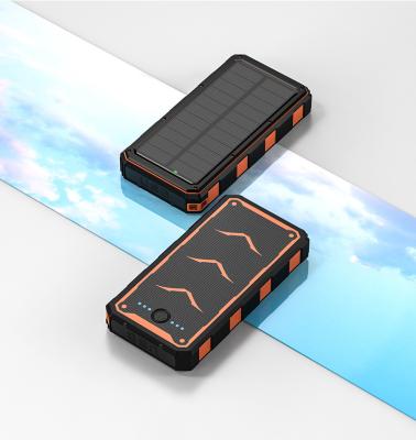 China Solar Cell Phones 5V 2A Lithium Battery Power 20000mAh Power Banks With Type-C/USB Output Solar Charging Outdoor Mobile Phone for sale