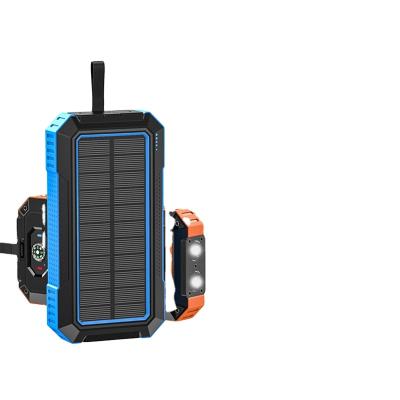 China Portable Solar Panel Charging Iphone Waterproof Outdoor Mobile Phone Charger With LED Torch Solar Cell Power Bank 3000mAh for sale