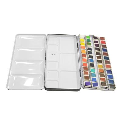 China Chinese factory high quality solid 48 colors watercolor paint in metal tin box other for sale