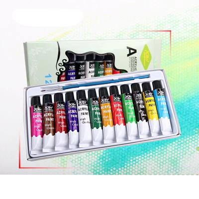 China Professional Painting Set Art Painting Drawing Textile Shoes Graffiti DIY Acrylic 12 Color OEM Hand Painted Art Class for sale