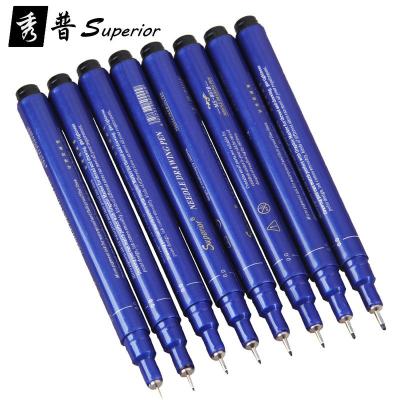 China Wholesale 12 Size Micron Fine Liner Ink Pens Waterproof Artwork Black Ink Drawing Pens 50000set/month for sale