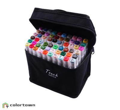 China 40pcs 60pcs 80pcs 168pcs Professional Double Touch Raven Tips Alcoholic Marker Pen Set OEM Box Art Supplies Custom CTAMs for sale