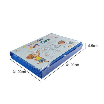 China Wholesale 208 Piece DIY School Kids Educational Coloring Teens Drawing Art Stationery Painting Set Case Pink Blue Customized for sale