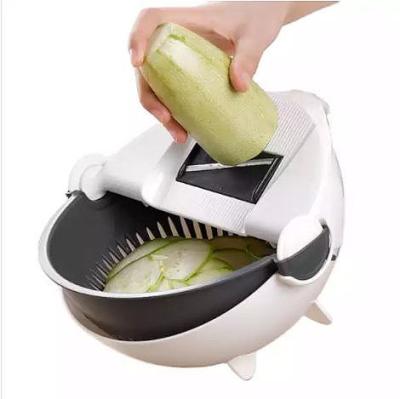 China Viable Multifunctional Vegetable Slicer, Slicer with Asphalt Basket Kitchen 9 Graters in 1 Vegetable and Fruit Slicer for sale