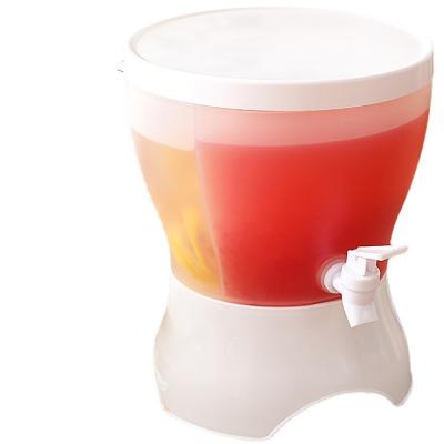 China 2022 Hot Sale Modern Large Capacity Rotating Cold Water Bucket Jug Separate Lemon Juice Kettle With 3 Faucets Three Grids Household for sale