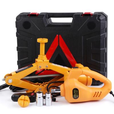 China Hot Sale Professional DC12V 2T Car Electric Screw Jack Scissors and Impact Wrench Quick Repair with CE ISO Certifications for sale