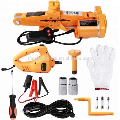 China Professional ISO DC12V 3Tons Mini Electric Lifting Car CE Jack Hot Sale Car Jack and Portable Impact Wrench for Quick Repair for sale