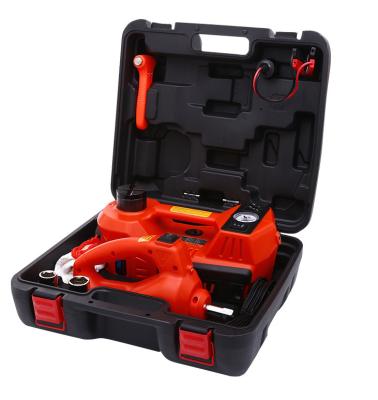 China Professional Durable Electric Car ISO Portable Light Car Jack Hot Sale 3in1 DC12V 5T LED Hydraulic Jack CE and Electric Impact Wrench for sale