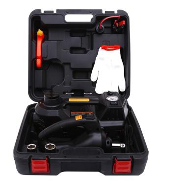 China Hot Sale 3in1 Car Jack with 5T Hydraulic LED Light Portable Durable Electric Car Jack and DC12V Impact Wrench for Quick Replace Tire for sale