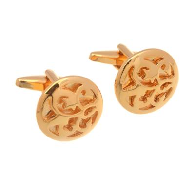 China Custom Made Unique Gold Plated Party Wedding Brass Suit Luxury Environmentally Friendly Mens Metal Cuff Links Simply Fashion Mens Cufflinks Fashionable for sale