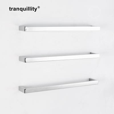 China Simple Square Heated Bathroom Accessories Towel Rail Heater 600mm Length Bar Towel Warmer Electric Towel Rack for sale