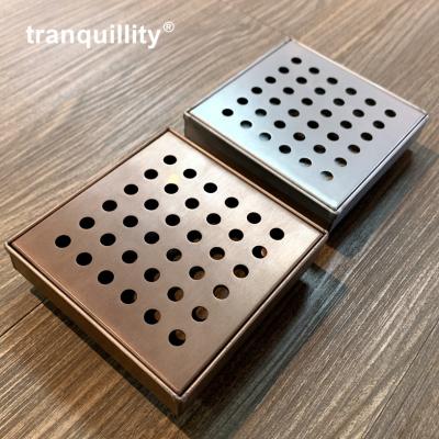 China Bathroom 304/316 Stainless Steel Square Drains Floor Drain Floor Drain Factory Direct Round Hole for sale