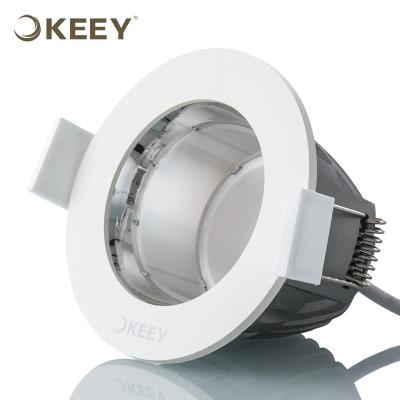 China Hot Sale Aluminum 12W Anti-glare Silver Deep Recessed Downlight from KEEY Led High CRI 2700K 4000K 6000K QYR1-TD12406GN for sale