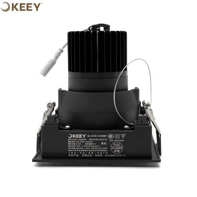 China Keey 2020 Residential Newcomer Led Grill Panel Light Square Graphite Grill Lamp 10w Led Grill Indoor Downlight GS611 for sale