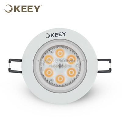 China Embeded KEEY Ultra Thin Recessed Ceiling Spot 6w White Dimmable Ceiling Light Round Led Ceiling Fixture TH311 for sale