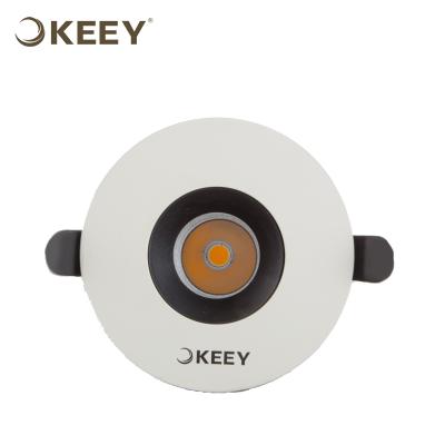 China KEEY 10W High Quality Recessed Led Sound Ceiling Light COB Lighting Sourcs Adjustable Indoor Use QYR1-TH914 for sale