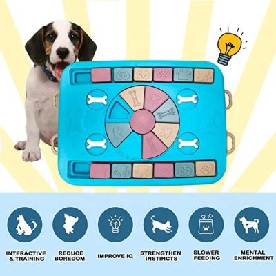 China Slow Stocked Driver Dog Puzzle Toys Interactive Dog Toys Puppy Puzzle Game Dog Enrichment Toy for sale