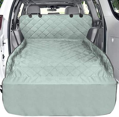 China Waterproof Universal Fit Dog Seat Non-Slip Mat With Fin SUV Bumper Cargo Liner For Dogs Water Resistant Pet Blanket Mat for sale