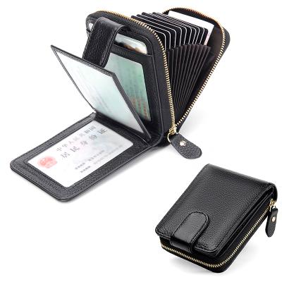 China The first layer of fashion whip multi leather bag men's and women's bank card leather cover certificate card organ bag driver's license bag for sale