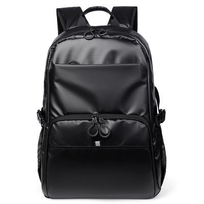 China Fashion Backpack Male Student School Bag Large Capacity Waterproof Computer Office Backpack Classic Soft Black for sale