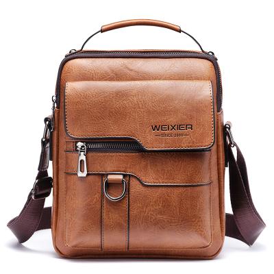 China High Quality Messenger Bag Men's Shoulder Bag Business Retro Leather Bag Men's Leather Vertical Portable Leisure for sale