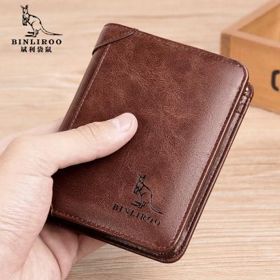 China Anti-theft new products in 2021: leather and ultra-thin card holder wallet, with FAnti-theft brush and wallet, suitable for men's bags and for sale