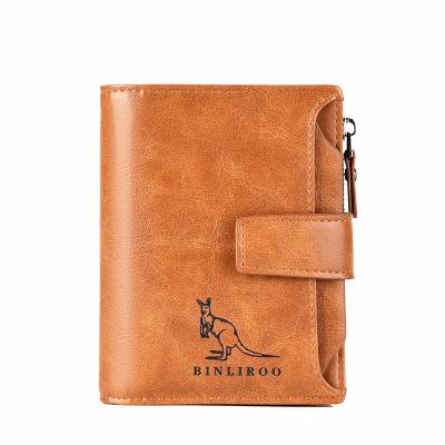 China Degaussing Anti-theft Anti-theft Multifunctional Wallet Brush Men Bag Card Wallet Large Capacity Customizable Logo for sale