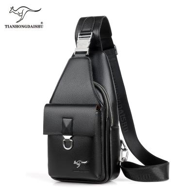 China High Quality Support Customized LOGO USB Port Men Shoulder Bag Chest Bag Leisure Shopping Work Cross-Body Bag for sale