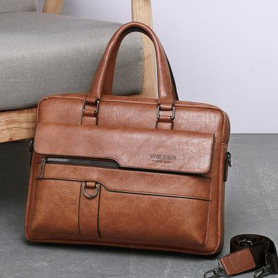 China High Quality Retro Men's Handbag One Shoulder Briefcase Business Selection Computer Bag Messenger Bag for sale