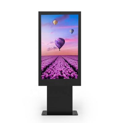 China 55 Inch LCD IP65 Display High Brightness Outdoor Waterproof Outdoor Advertising Screen Digital Signage Kiosk for sale