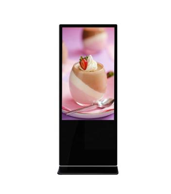 China Indoor 55 Inch Indoor Lcd Floor Standing Advertising Display Kiosk 4k NAS Totem Outdoor Black SDK TV Touch Screen Kiosk for sale