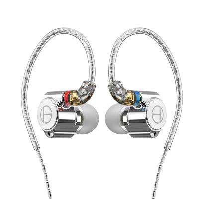 China Single ear hanging headphone with wireHi-fi 1BA+1DD drive Hi-Fi Bass Metal Monitor In-ear hybrid earphone for sale