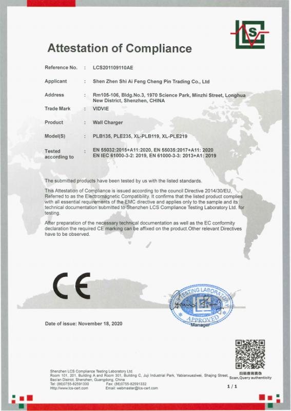 CE - Shenzhen Aifeng Chengpin Trading Co., Ltd.