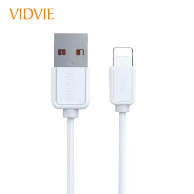 China VIDVIE High Tensile Mobile Phone 1M 2.4A USB Data Cable 3.3ft Charging Cable For iPhone Wire for sale