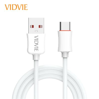 China MP3/MP4 Popular Type C Player VIDVIE PVC 2.4A USB Charging Attach Line 1m 2m 3m USB A To USB C Data Cable For Android for sale