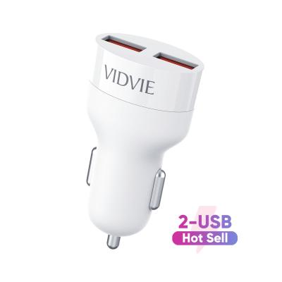 China QC2.0 VIDVIE Best Seller QC 2 Ports USB Car Quick Charger Fast Charging Charger for sale