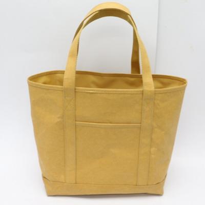 China Factory Custom Make Recycle Washable Kraft Paper Beach Bag for sale