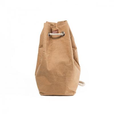 China Rope Handle Customize Eco Backpack Promotional Recycled Washable Kraft Drawstring Bag for sale