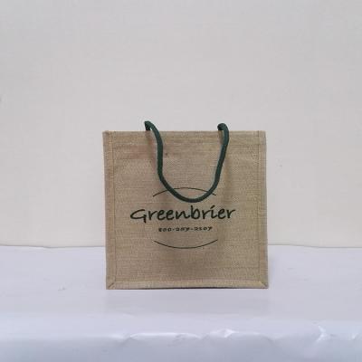 China Custom Logo Handled Online Printed Eco Promotional Importers Hessian Hessian Burlap Sack Hessian Jute Recycled Hessian Sack Bags for sale