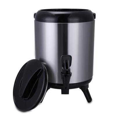 China PU Foam In The Middle To Keep Hot/Cold Gint Black Design Insulated Beverage Dispenser Thermal Insulation Barrel Milk Tea Barrel Milk Tea Bucket for sale