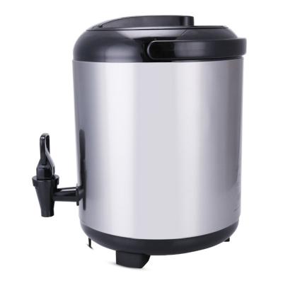 China New Product 304 Stainless Steel Milk Tea Thermos Bucket 8/10/12L Coffee Milk Tea Ice Bucket Hot/Cold Barrel PU Foam In The Middle To Keep Hot/Cold for sale