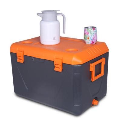 China 60L Food Drink Storage Lunch Cooler Box Waterproof Rotomold Ice Chest Cooler Box for sale