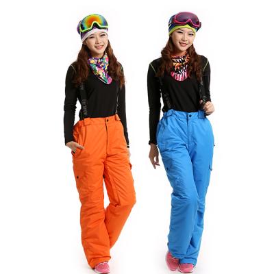 China Orange Professional Outdoor Waterproof Thickened Warm Breathable Ski Pants for sale